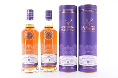 Lot 233 - TWO BOTTLES OF MILTONDUFF 10 YEAR OLD GORDON & MACPHAIL DISCOVERY