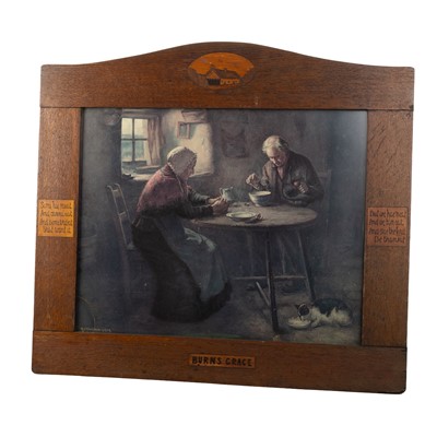 Lot 1633 - ARTS & CRAFTS OAK FRAME, BURNS GRACE