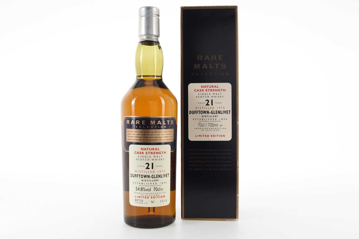 Lot 238 - DUFFTOWN-GLENLIVET 1975 21 YEAR OLD RARE MALTS