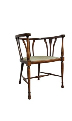 Lot 696 - MAHOGANY DRAWING ROOM TUB CHAIR