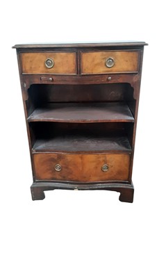 Lot 697 - MAHOGANY BOW FRONTED SIDE CABINET