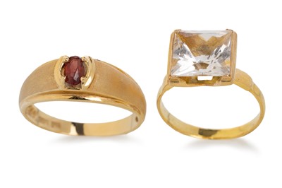 Lot 614 - TWO GEM SET RINGS