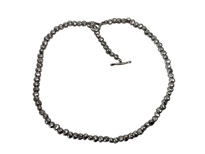 Lot 640 - SILVER 'HAPPY DIAMOND' STYLE PENDANT WITH NECKLET