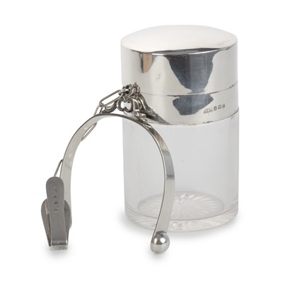 Lot 83 - EDWARDIAN SILVER MOUNTED GLASS PERFUME BOTTLE