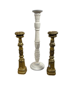 Lot 810 - PAIR OF GILT COMPOSITION TORCHERES