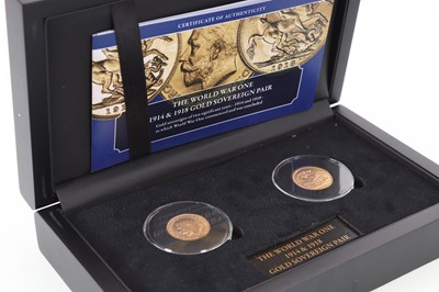 Lot 53 - THE WORLD WAR ONE GOLD SOVEREIGN PAIR