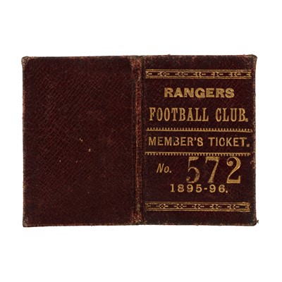 Lot 1815 - EARLY RARE RANGERS F.C., MEMBER'S TICKET