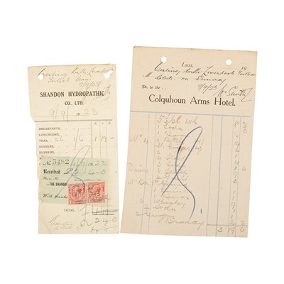 Lot 1835 - RANGERS F.C. AND LIVERPOOL F.C. HANDWRITTEN EXPENSE CLAIMS