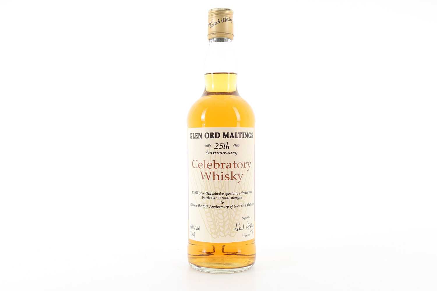 Lot 267 - GLEN ORD 1969 25TH ANNIVERSARY OF THE GLEN ORD MALTINGS 75CL