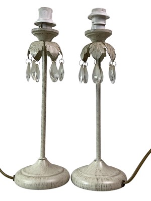 Lot 751 - THREE PAIRS OF MODERN LAMPS