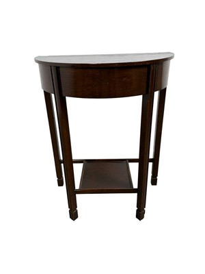 Lot 749 - OAK DEMI LUNE SIDE TABLE