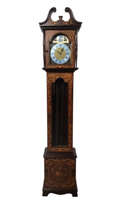 Lot 758 - REPRODUCTION MAPLE LONGCASE CLOCK
