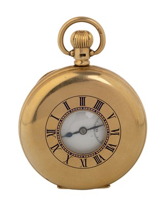 Lot 851 - ZENITH GOLD HALF HUNTER CASED POCKET WATCH