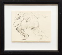 Lot 353 - * PETER HOWSON OBE, RUNNING MAN pencil on...