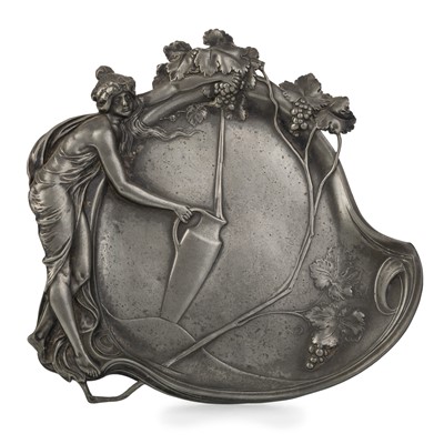 Lot 1636 - WMF ART NOUVEAU PEWTER TRAY