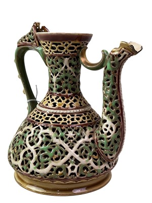 Lot 802 - ZSOLNAY MOORISH EWER