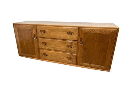 Lot 826 - ERCOL LIGHT ELM SIDE CABINET