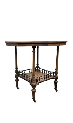 Lot 1594 - AESTHETIC MOVEMENT ROSEWOOD OCCASIONAL TABLE