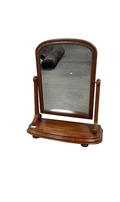 Lot 1595 - VICTORIAN MAHOGANY DRESSING MIRROR