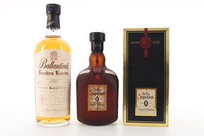 Lot 347 - OLD PARR SUPERIOR 75CL AND BALLANTINE'S FOUNDER'S RESERVE 75CL