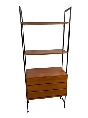 Lot 794 - PAIR OF MID CENTURY MODULAR TEAK SHELVES