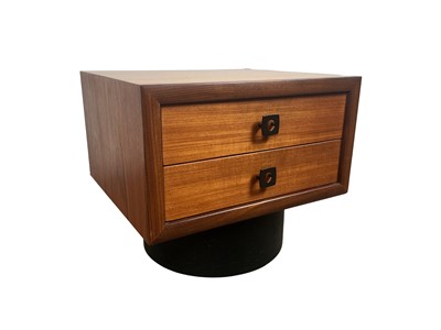 Lot 1640 - PAIR OF TEAK BEDSIDE CABINETS BY R.S ASSOCIATES