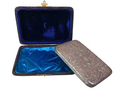 Lot 26 - VICTORIAN SILVER CARD CASE