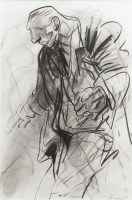 Lot 379 - * PETER HOWSON OBE, ITINERANT charcoal sketch...