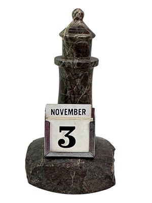 Lot 1 - CORNISH SERPENTINE DESK CALENDAR