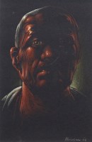 Lot 391 - * PETER HOWSON OBE, STUDY FOR DANTE pastel on...