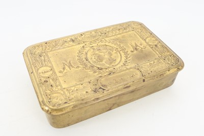 Lot 1241 - WWI CHRISTMAS PRINCESS MARY BRASS GIFT TIN