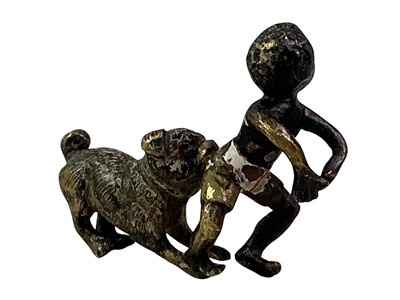 Lot 4 - MINIATURE NOVELTY BRONZE AUSTRIAN FIGURE