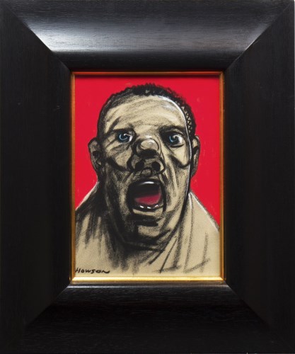 Lot 395 - * PETER HOWSON OBE, SHOUT pastel on paper,...