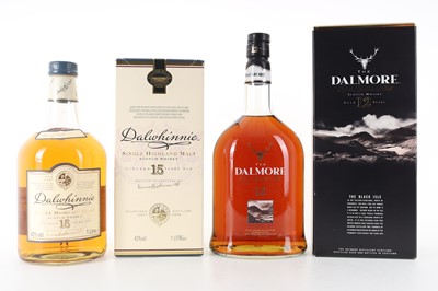 Lot 368 - DALMORE 12 YEAR OLD THE BLACK ISLE 1L AND DALWHINNIE 15 YEAR OLD 1L