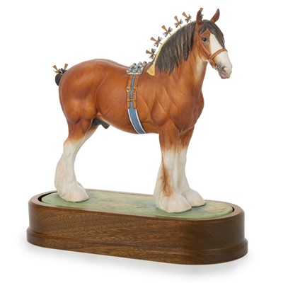 Lot 1652 - DORIS LINDER FOR ROYAL WORCESTER, CLYDESDALE STALLION
