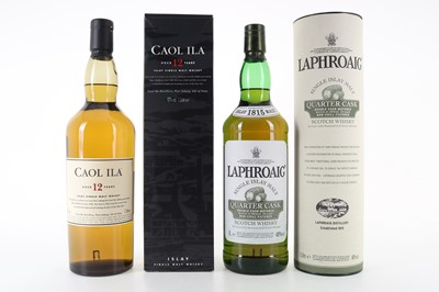 Lot 381 - CAOL ILA 12 YEAR OLD 1L AND LAPHROAIG QUARTER CASK 1L
