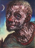 Lot 400 - * PETER HOWSON OBE, REDEMPTION II pastel on...