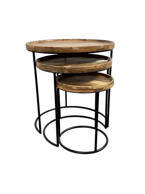 Lot 45a - NEST OF THREE CONTEMPORARY TEA TABLES