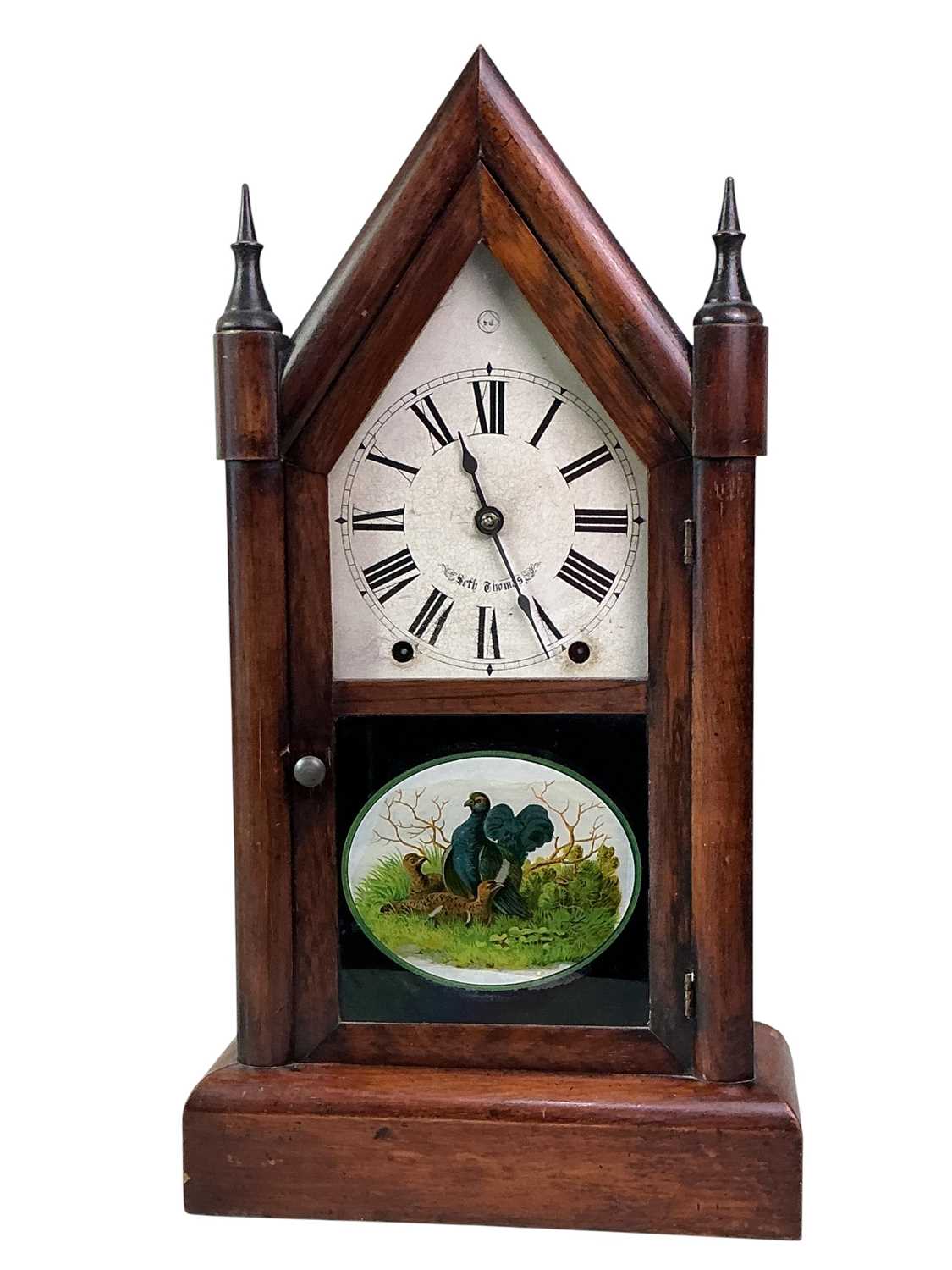 Lot 243 - AMERICAN SHELF CLOCK BY SETH THOMAS,