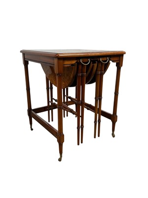 Lot 76 - GEORGE V BURR WALNUT NEST OF TABLES