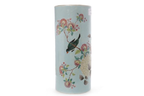 Lot 508 - EARLY 20TH CENTURY CHINESE CYLINDRICAL VASE...