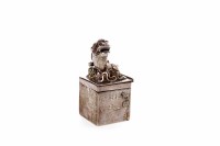 Lot 509 - 20TH CENTURY CHINESE SILVER LIDDED BOX the box...