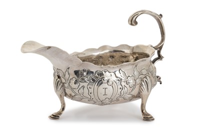 Lot 109 - GEORGE III SILVER SAUCE BOAT