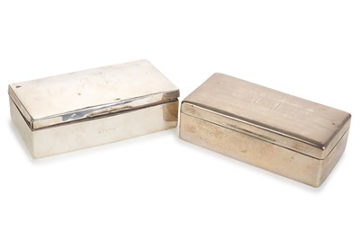 Lot 110 - TWO SILVER CIGARETTE CASKETS