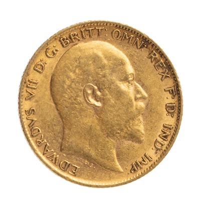 Lot 72 - EDWARD VII GOLD HALF SOVEREIGN