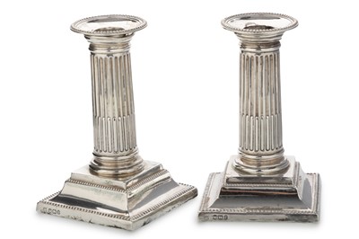 Lot 119 - PAIR OF VICTORIAN SILVER TABLE CANDLESTICKS