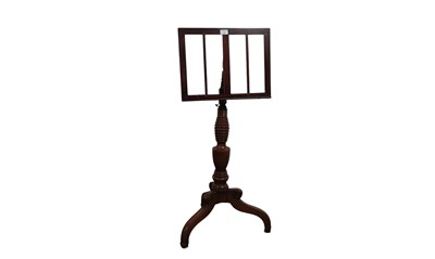 Lot 1696 - MAHOGANY MUSIC STAND