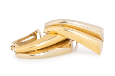 Lot 762 - ARTLINEA, CONTEMPORARY PAIR OF GOLD EARRINGS