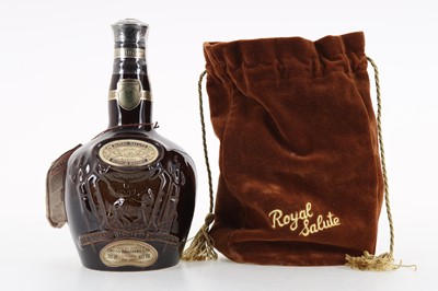 Lot 411 - CHIVAS ROYAL SALUTE 21 YEAR OLD BROWN DECANTER