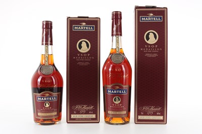 Lot 421 - TWO BOTTLES OF MARTELL VSOP MEDAILLON